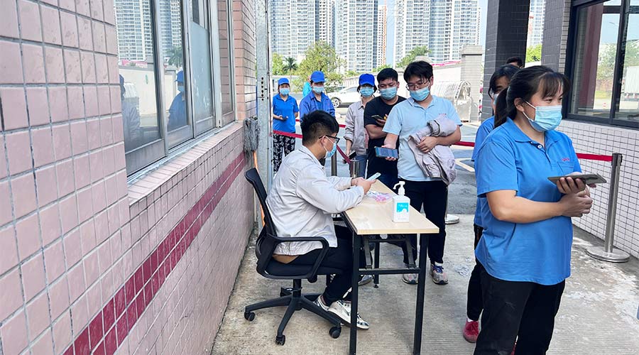 迅速防疫！金環(huán)電器積極配合醫(yī)護(hù)人員上門測核酸！